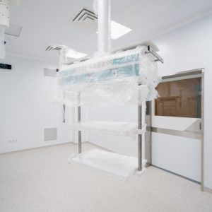 modern new operating room in hospital clinic packed medical equipment surgery in empty room